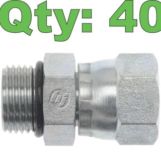 (40) Brennan 6402-08-08-O Male O-Ring Boss 3/4-16 x Female Flare 08MORB-08FJS - New