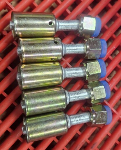(5) Straight #6 (3/8") Crimp 5/8"-18 Female Beadlock A/C Hydraulic Fittings - New - Image 4