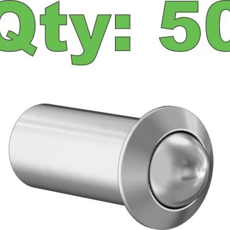 (50) McMaster 84895A66 Spring Ball Plunger Stainless Steel 1/2" Body, 4-9 lbf - New
