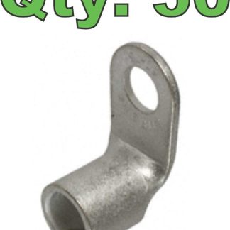 (50) New TE 322870-1 Plated Copper Lug 2 AWG x 5/16" Right Angle AMP 2W 60-75 - New