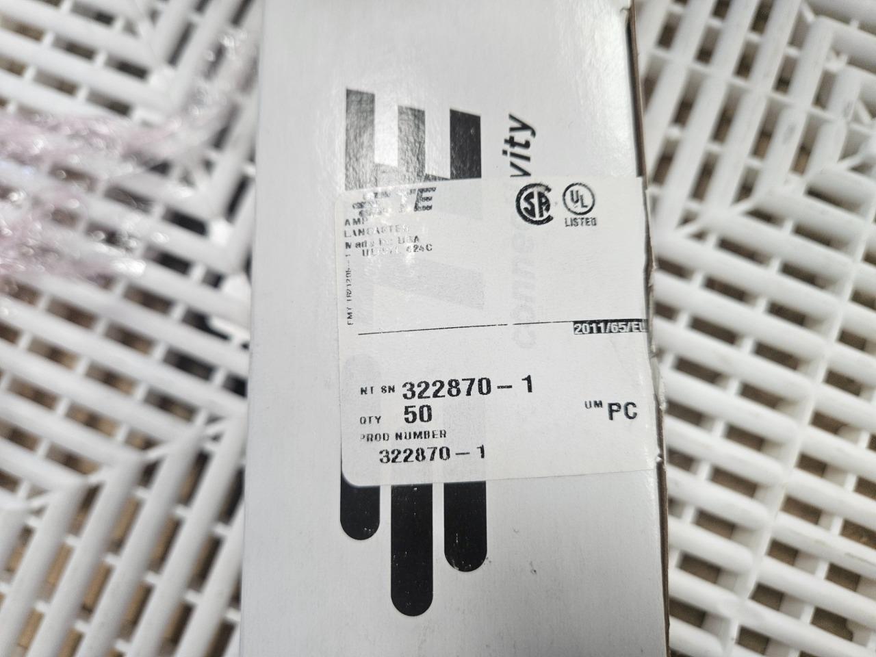 (50) New TE 322870-1 Plated Copper Lug 2 AWG x 5/16" Right Angle AMP 2W 60-75 - New - Image 9