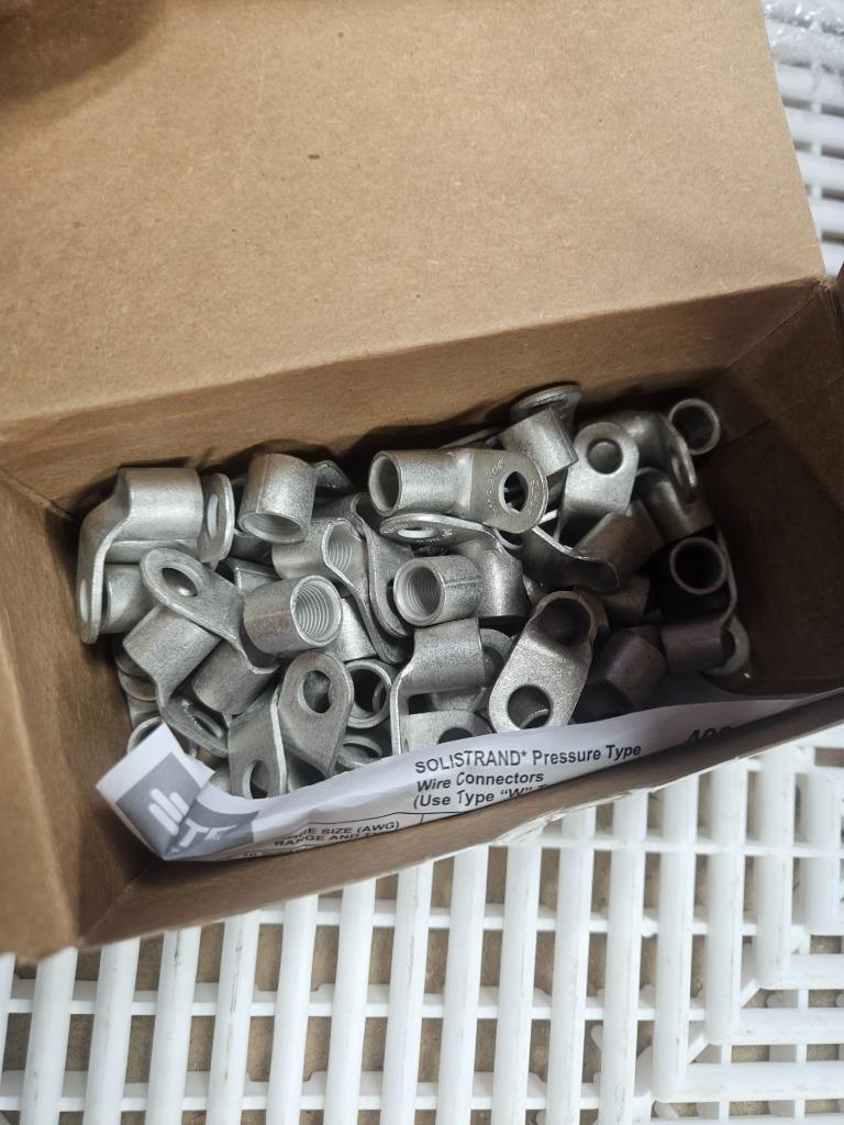 (50) New TE 322870-1 Plated Copper Lug 2 AWG x 5/16" Right Angle AMP 2W 60-75 - New - Image 10