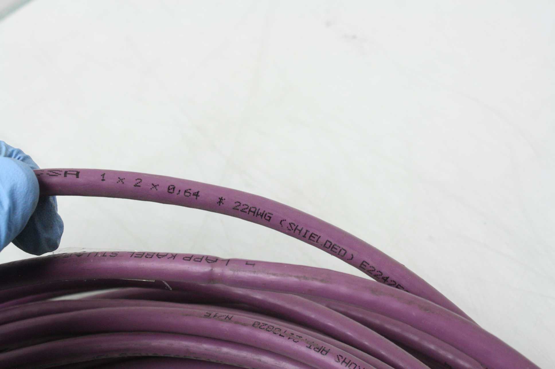 60' Lapp Kabel ProfiBus Unitronic Bus Cable L2/FIP 1 x 2 x 0.64 / 22 AWG E224252 - Used - Image 16