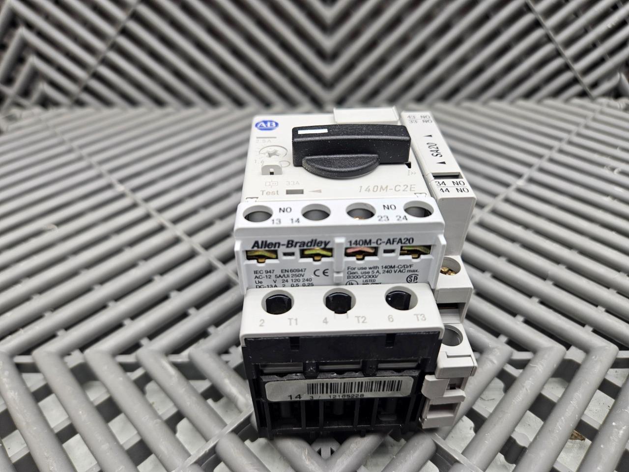 Allen-Bradley 140M-C2E-B25 Motor Protector 2.5A Circuit Breaker w/ 140M-C-A - Used - Image 11