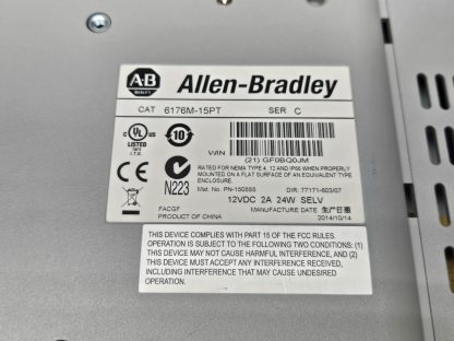 Allen-Bradley 6176M-15PT VersaView 1500M Monitor, Panel Mount, Alumin., 15-inch - Used - Image 18