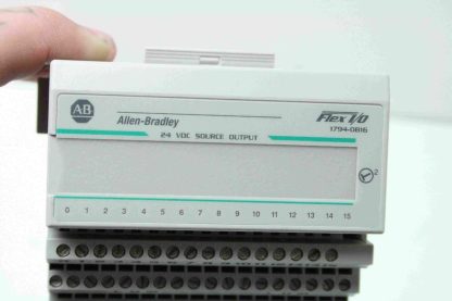 Allen Bradley Flex I/O Module 1794-OB16 Sourcing Output Ser. A 1794-TB3 Block - Used - Image 3