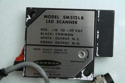 Banner SM512LB LED Scanner Diffuse Mode Proximity Photo Sensor - Used - Image 4