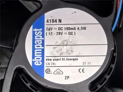 Ebm-Papst Type 4184 N Tube Axial Fan - Used - Image 3