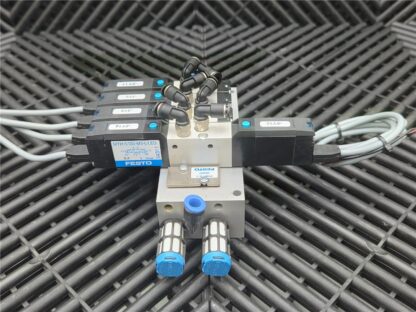 Festo 6-Slot Valve Manifold Block PRS-M5-6 w/ 34307, 34311, 34309 Solenoid Valve - Used - Image 11