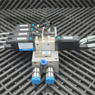 Festo 6-Slot Valve Manifold Block PRS-M5-6 w/ 34307, 34311, 34309 Solenoid Valve - Used