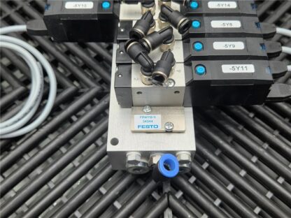 Festo 6-Slot Valve Manifold Block PRS-M5-6 w/ 34307, 34311, 34309 Solenoid Valve - Used - Image 6