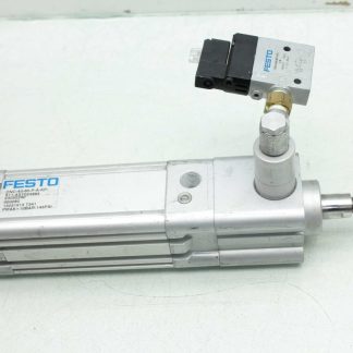 Festo DNC-40-60-P-A-KP-S11  Air Cylinder w Solenoid /  40mm Bore / 60mm Stroke - Used