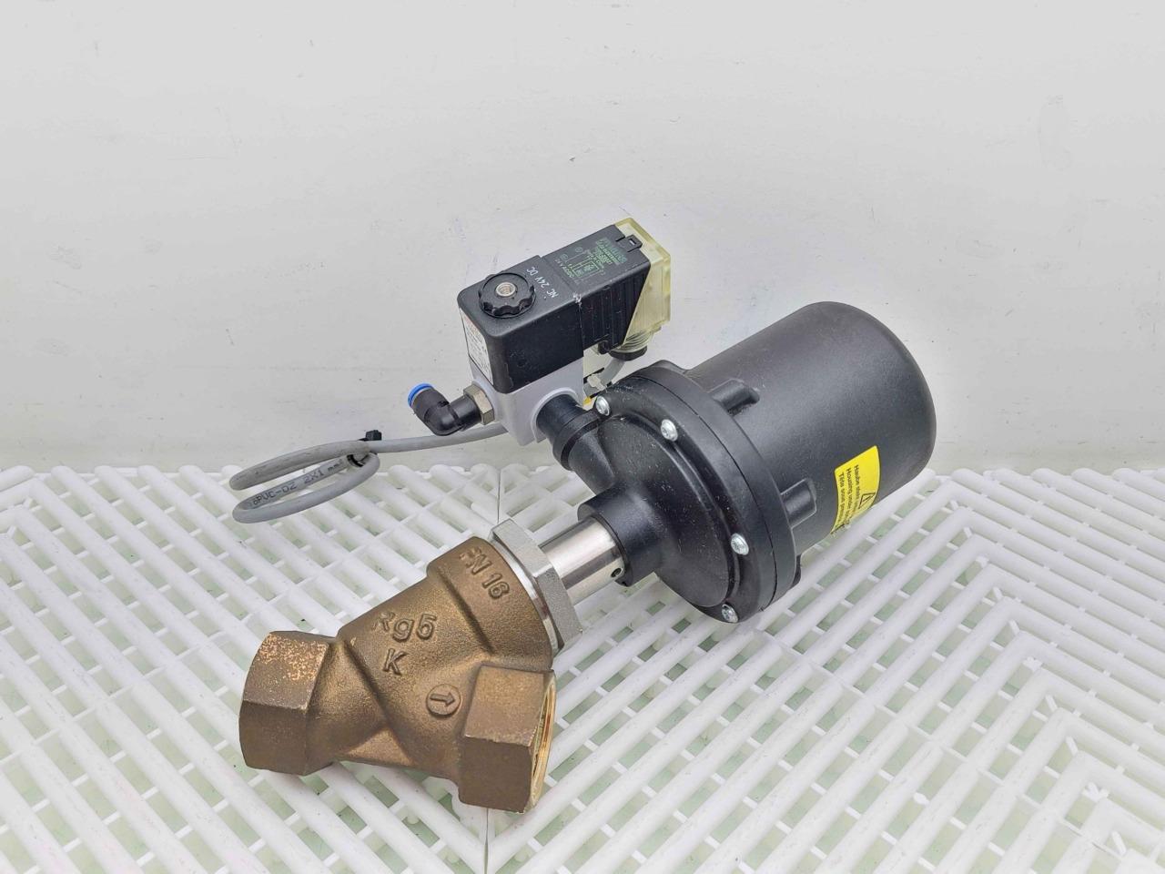 Gemu 554-25D-1-9-51-1 Pneumatic Angle Seat Globe Valve 1" Brass - Used - Image 11