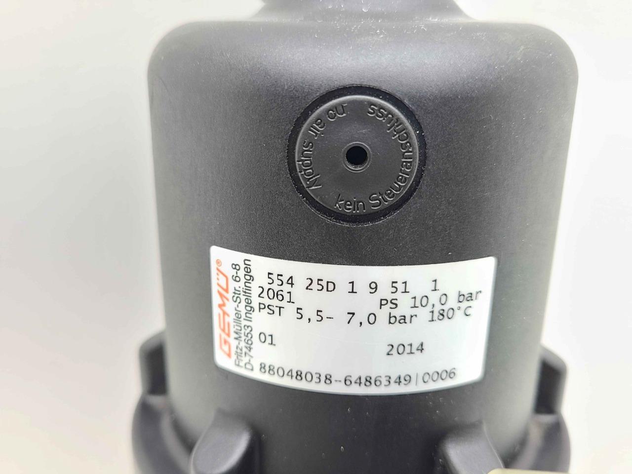 Gemu 554-25D-1-9-51-1 Pneumatic Angle Seat Globe Valve 1" Brass - Used - Image 14