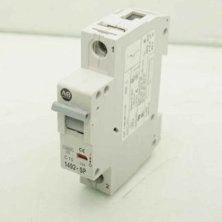 Lot of 2 Allen-Bradley 1492-SP1C100 1 Pole, 10 Amp Circuit Breakers - Used