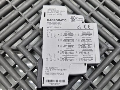 Macromatic Time Delay Relay TE-8816U 12-240V AC/DC, 15A @ 240VAC - Used - Image 9