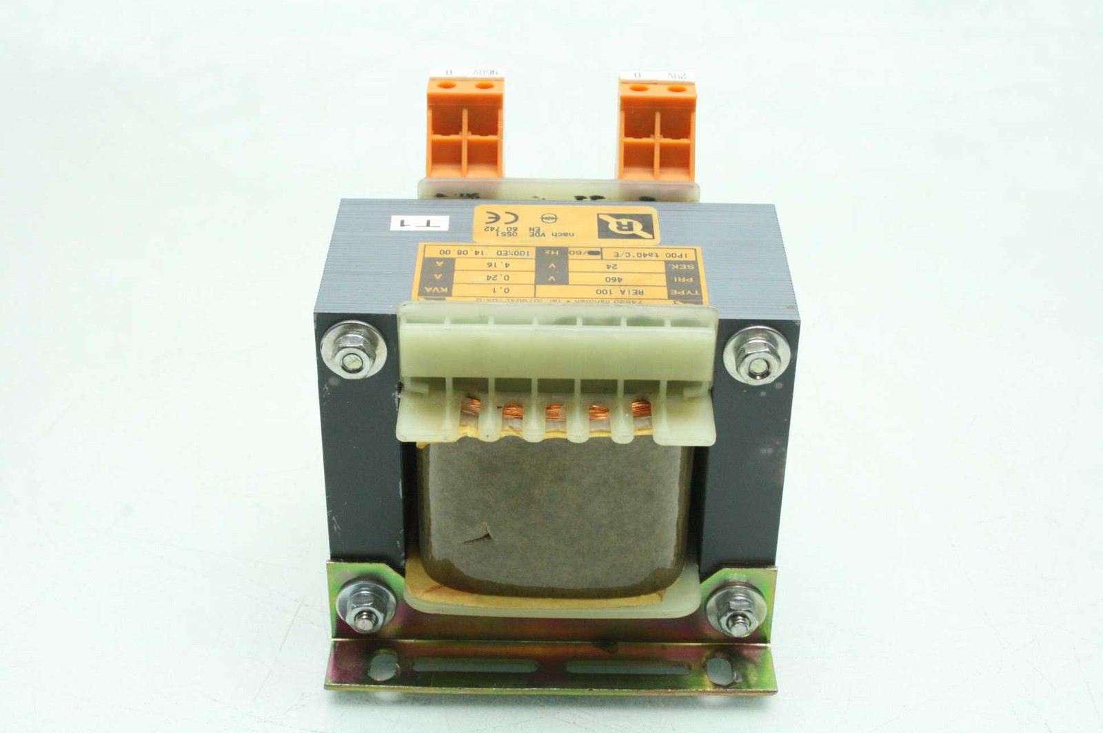 Michael Riedel Transformer, Type REIA 100, 0.1KVA, 460V Primary, 24V Secondary - Used - Image 3