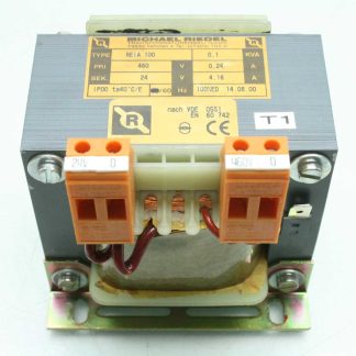 Michael Riedel Transformer, Type REIA 100, 0.1KVA, 460V Primary, 24V Secondary - Used