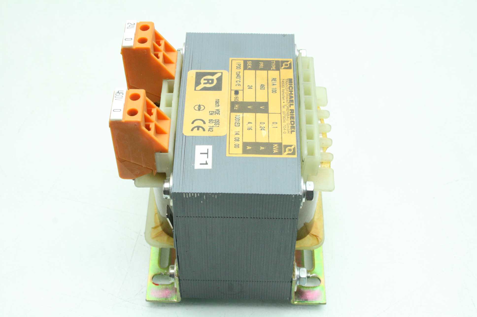 Michael Riedel Transformer, Type REIA 100, 0.1KVA, 460V Primary, 24V Secondary - Used - Image 8