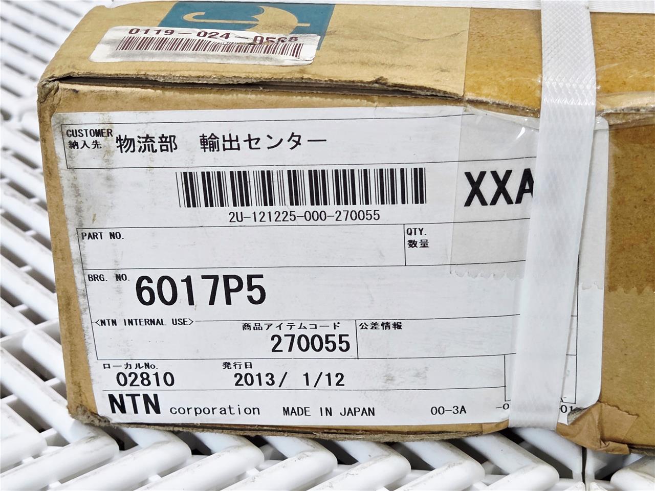 NTN 6017P5 Radial/Deep Groove Ball Bearing - Straight Bore OD: 130mm, BD: 85mm - New - Image 11