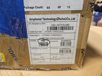 New Amphenol LPT06SE-12-8S Connector Plug - New - Image 8