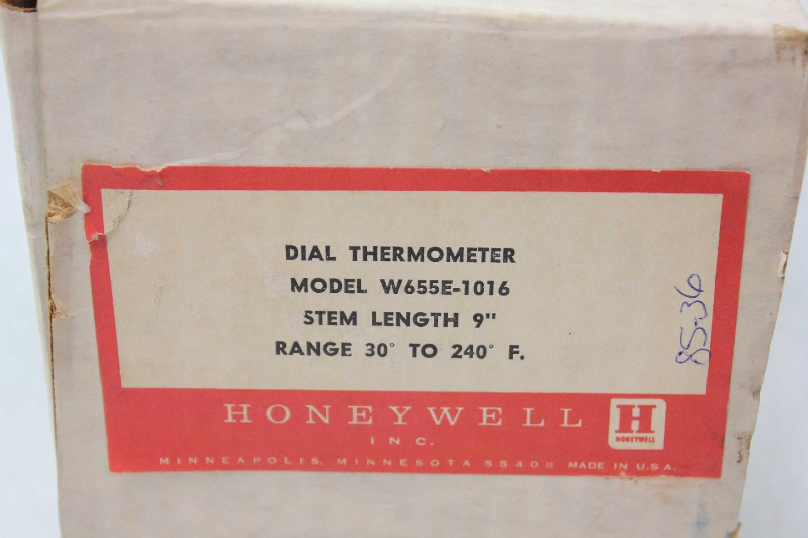 New Honeywell W655E-1016 Stainless Dial Insertion Thermometer 1/4" x 9" Stem - New - Image 9