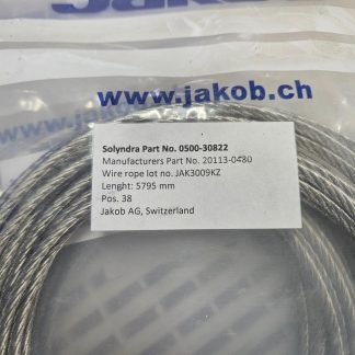 New Jakob 20113-0480 Stainless Steel 6/19 Endless Loop Wire Rope 4mm x 5795mm - New