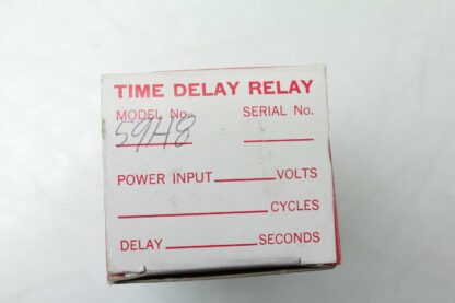 New TIMECO 591-18 AC Time Delay Socket Relay / .09 - .28 Delay Seconds - New