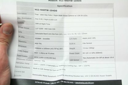 New YCC 940TW 104DS L297 True Color Day Night Camera Sony Sensor w 104 IR LEDs New 182153314591 20
