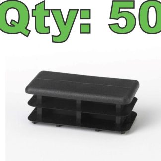 (Qty 50) Rodon P-32-U64  Rectangular Tubing End Cap 2" x 1" - New