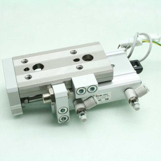 SMC MXQ16-30AS Slide Table Stroke Adj, Guided Cylinder 16mm Bore x 30mm Stroke - Used