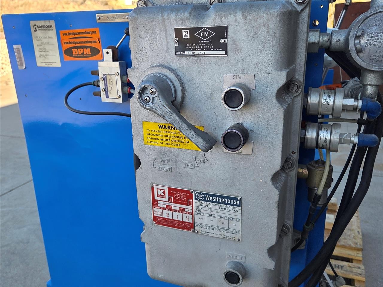 Sanborn 20" x 6" Pilot Fluid Extraction Centrifuge, RU11-0164, 5 HP  1750 RPM - Used - Image 8