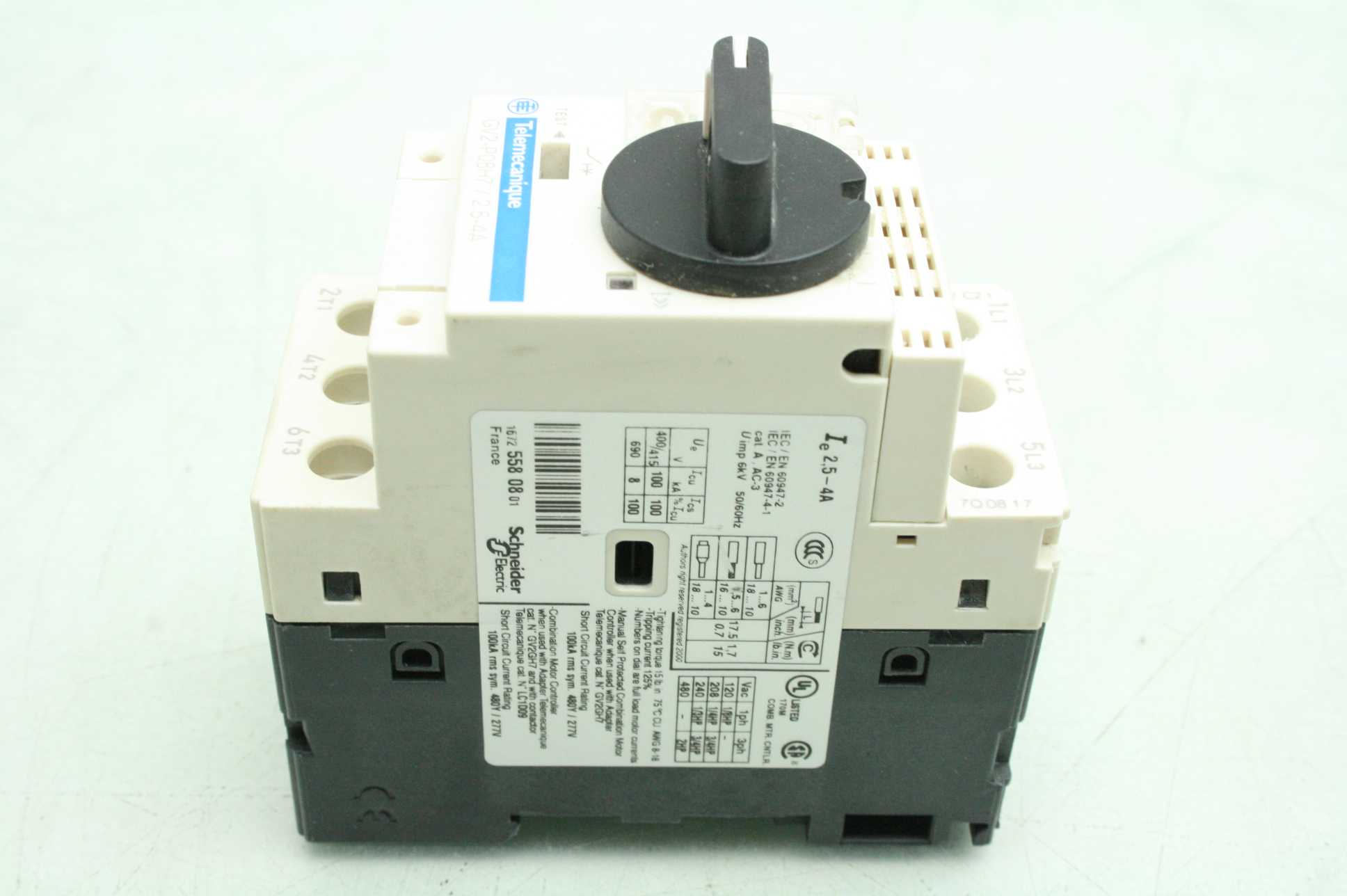 Schneider / Telemecanique GV2-P08H7 Contactor 2.5 - 4 Amps - Used - Image 10