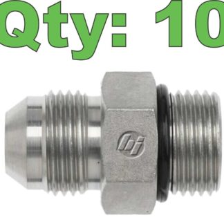 (10) Brennan 6400-08-08-O 1/2" Male ORB to 1/2" JIC Flare 08MJ-08MORB Straight - New
