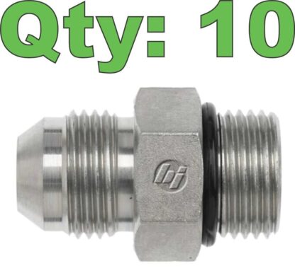 (10) Brennan 6400-08-08-O 1/2" Male ORB to 1/2" JIC Flare 08MJ-08MORB Straight - New