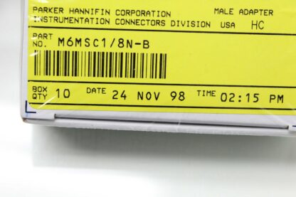 10 NIB Parker M6MSC1 /8N-B / A-LOK Tube NPT Male Connector 6mm Tube to 1/8" NPT - New - Image 17