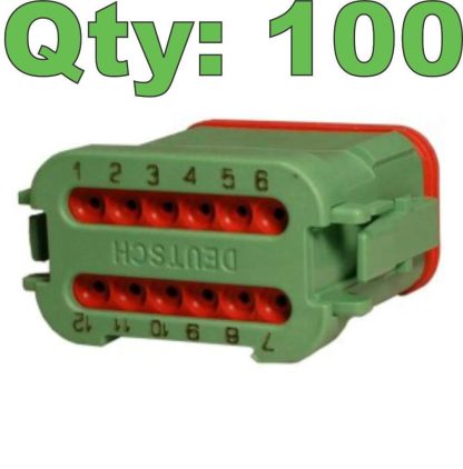 (100) New TE Connectivity Deutsch DT06-12SC-EP06 Connector 12 Position, End Cap - New