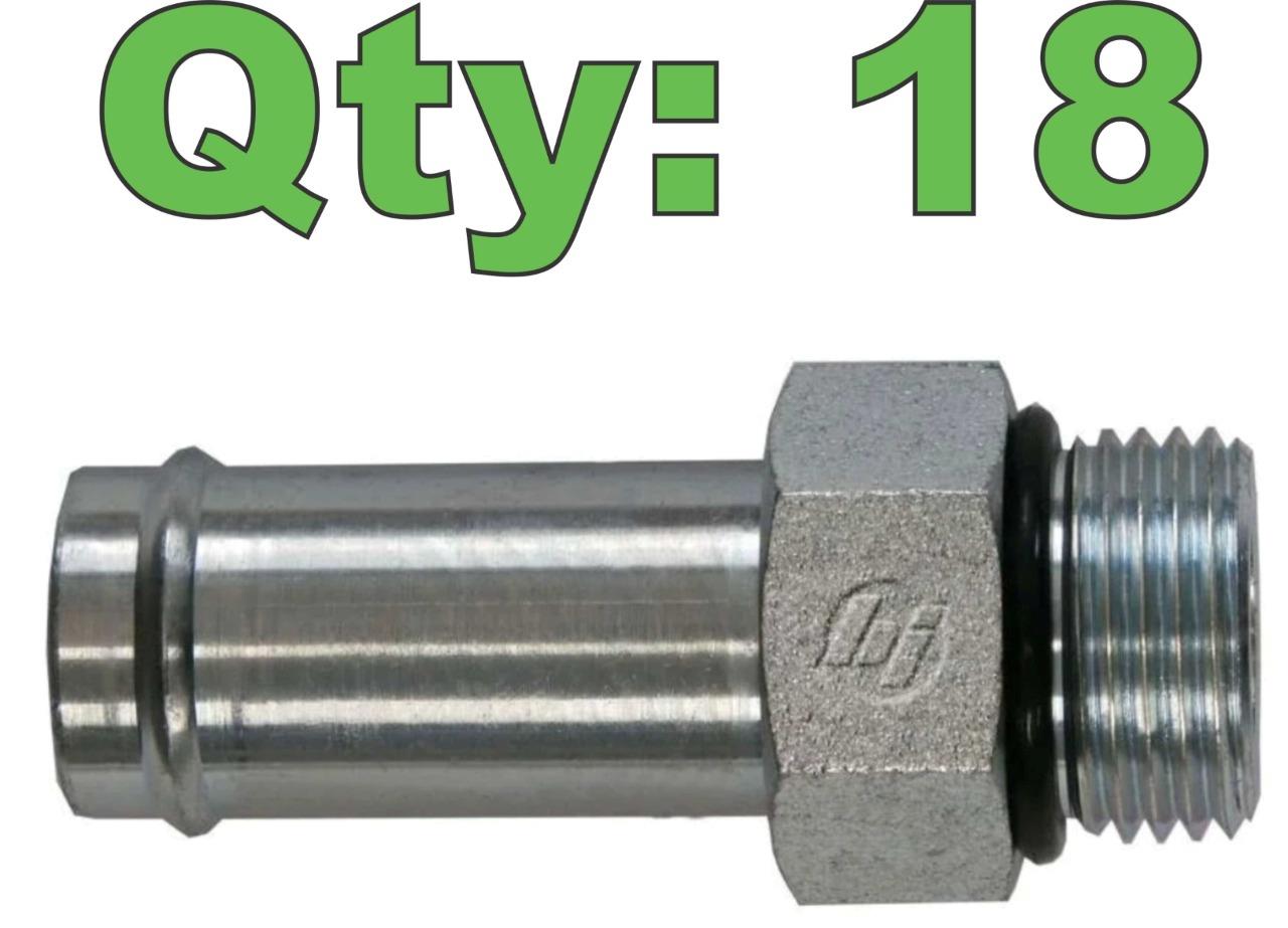 (18) Brennan 4604-10-12-O 5/8" Hose Barb x 3/4" (-12) Male ORB 10HB-12MORB - New - Image 9