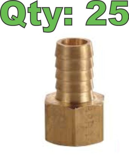 (25) Dixon 1040808C Brass 1/2" Female NPTF x 1/2" Barb Fitting - New - Image 8