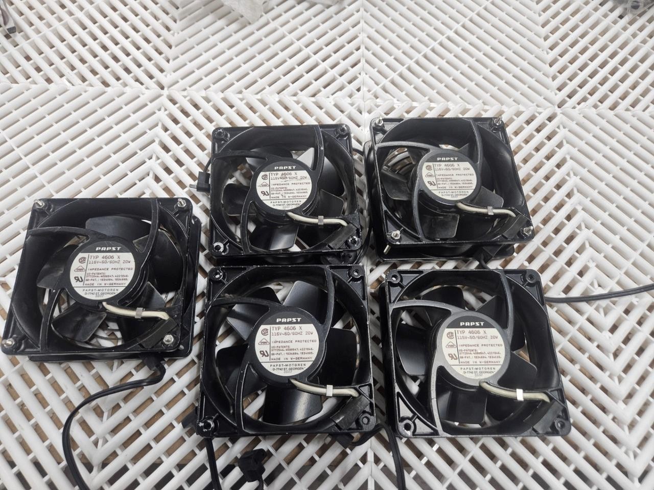 5 EBM Papst 4606 X Axial Full Metal Cooling Fan 119mm x 38mm / 115V AC - Used