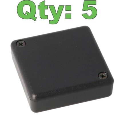 (5) New Hammond 1551SBK ABS Plastic Enclosure 50mm x 50mm x 15mm - New