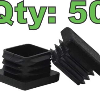 (50) New 1" Square Steel Tubing Cap Plastic Plug - New