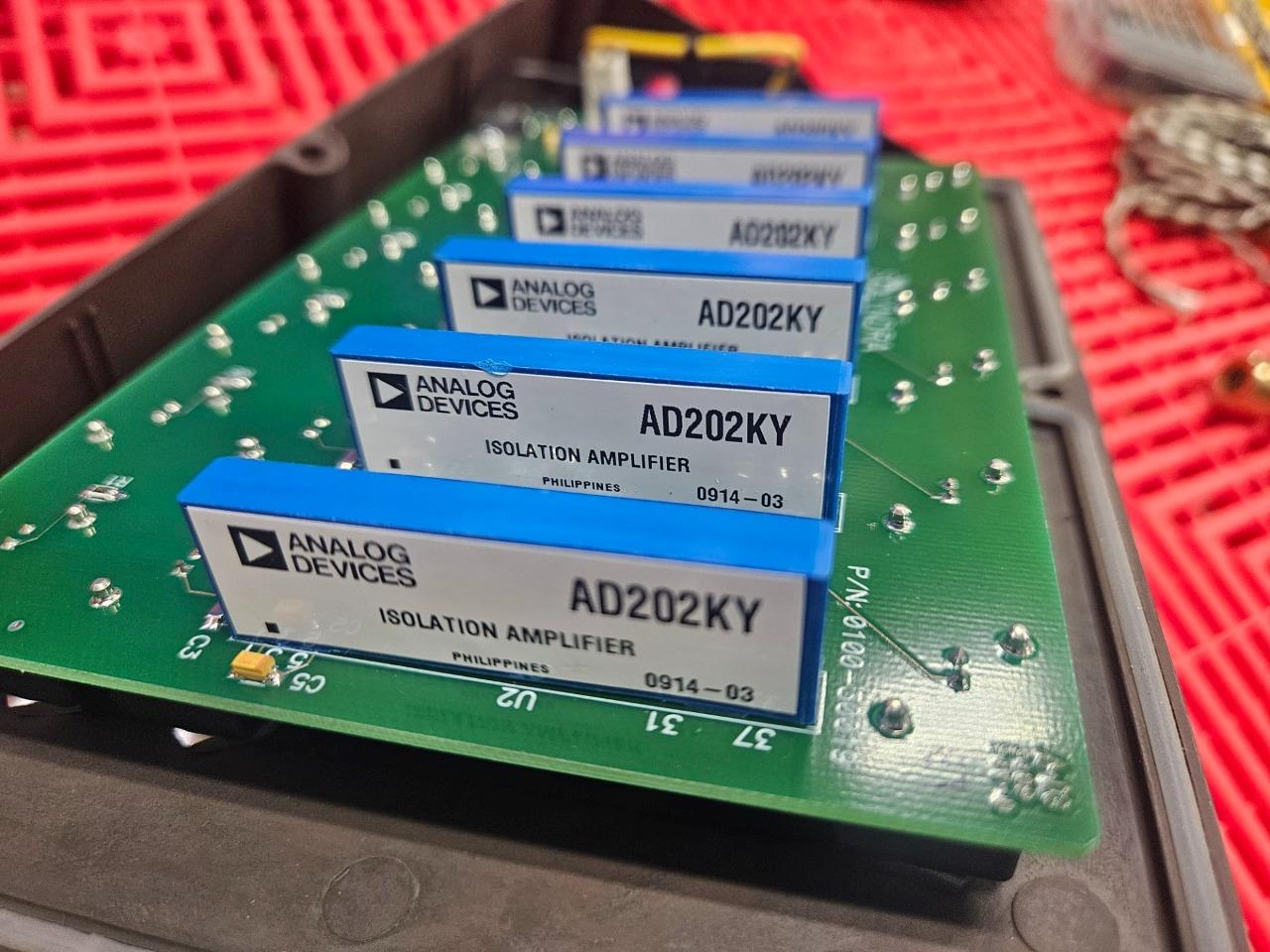 (6) Analog Devices AD202KY Isolation Amplifier Board 6 Channel BNC Isolator - Used - Image 9
