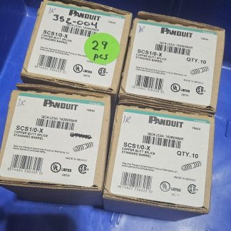 (68) New Panduit SCS1/0-X Copper Butt Splice Standard Barrel 1/0 AWG - New