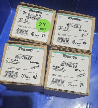 (68) New Panduit SCS1/0-X Copper Butt Splice Standard Barrel 1/0 AWG - New - Image 6