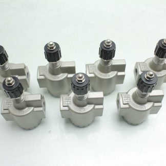 7 SMC AS420 Large Flow In-Line Type Control Valves with 3/8" NPT Thread Ports - Used