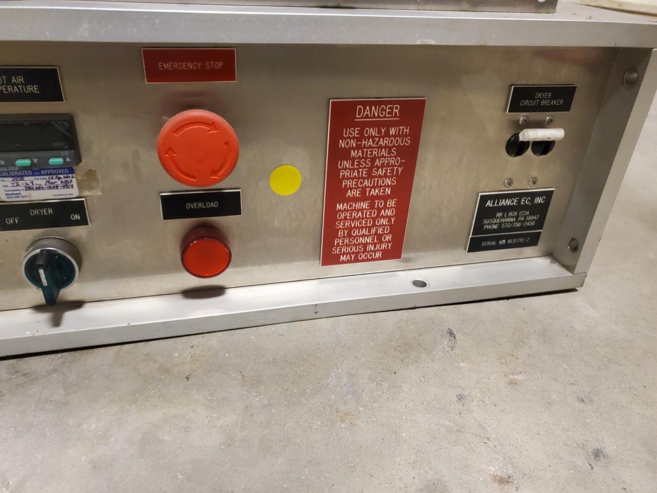 Alliance Pressurized Stainless Oven Roll to Roll Film Dryer Convection Blowers - Used - Image 9