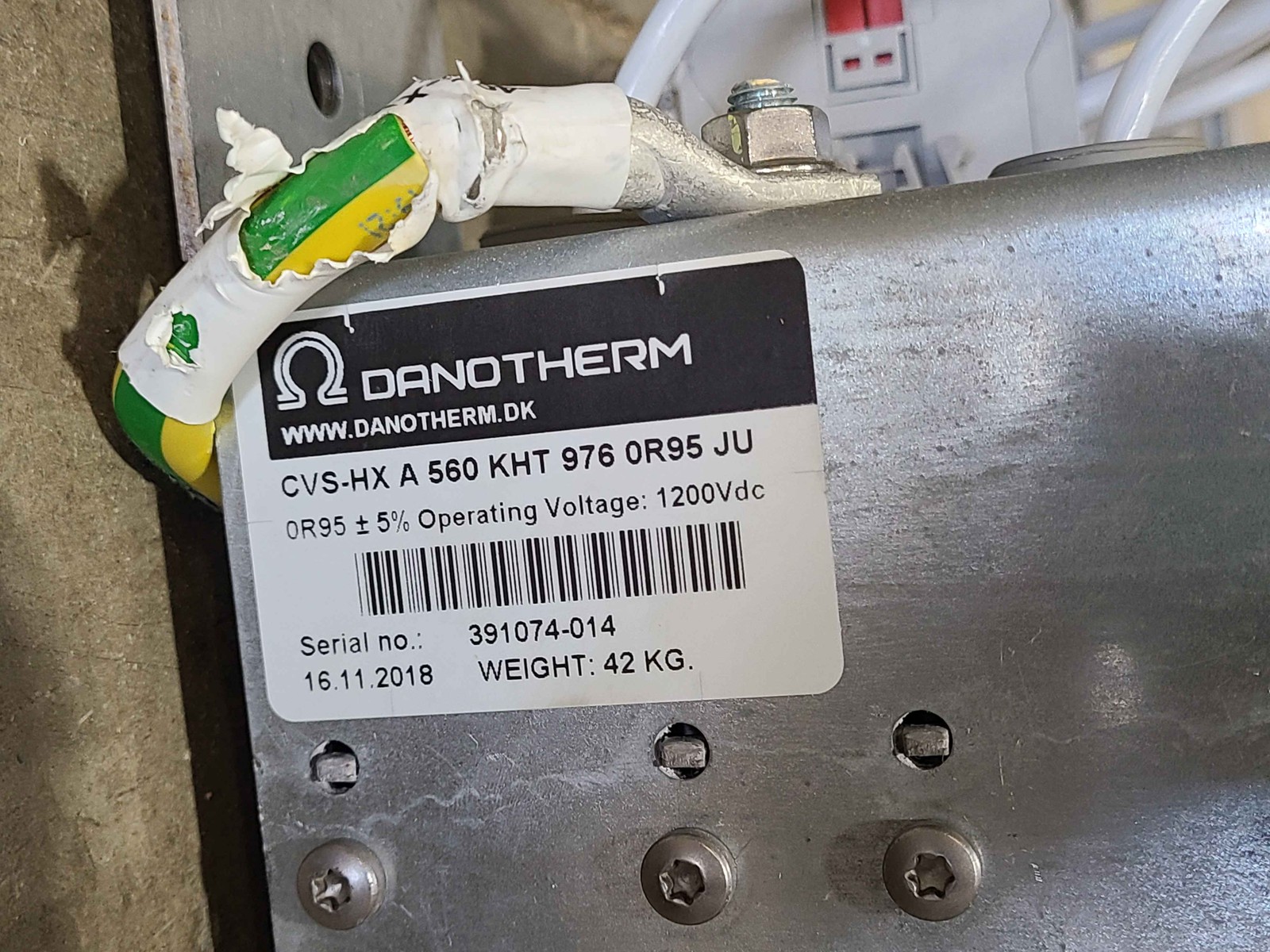 Danotherm CVS-HX 560 KHT 0R95 0.95 Ohm 2450W 1200VDC High Power Resistor - Used - Image 3