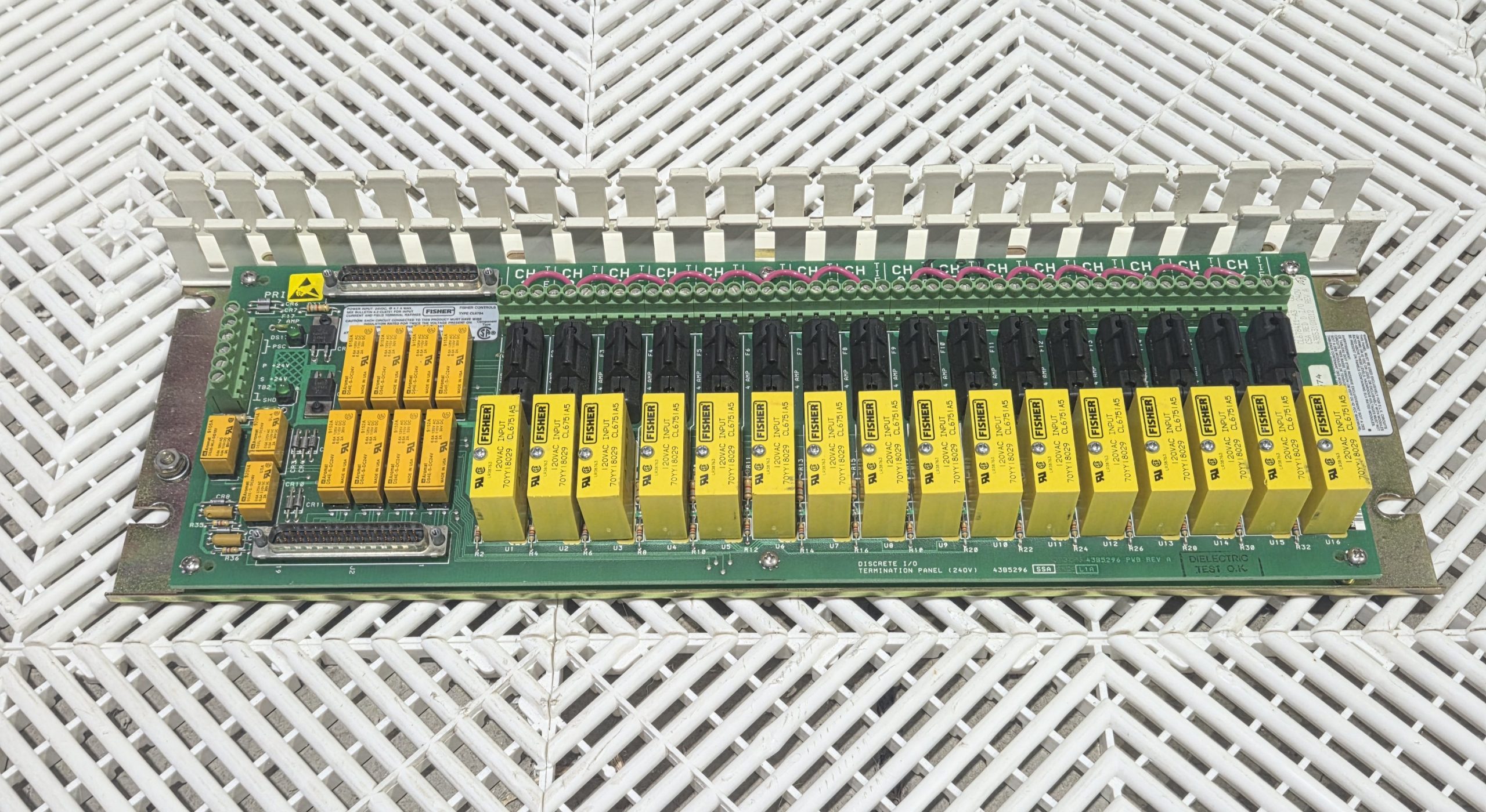 Fisher Controls CL6784 240V Discrete I/O Termination Panel w/ Relays - Used - Image 13
