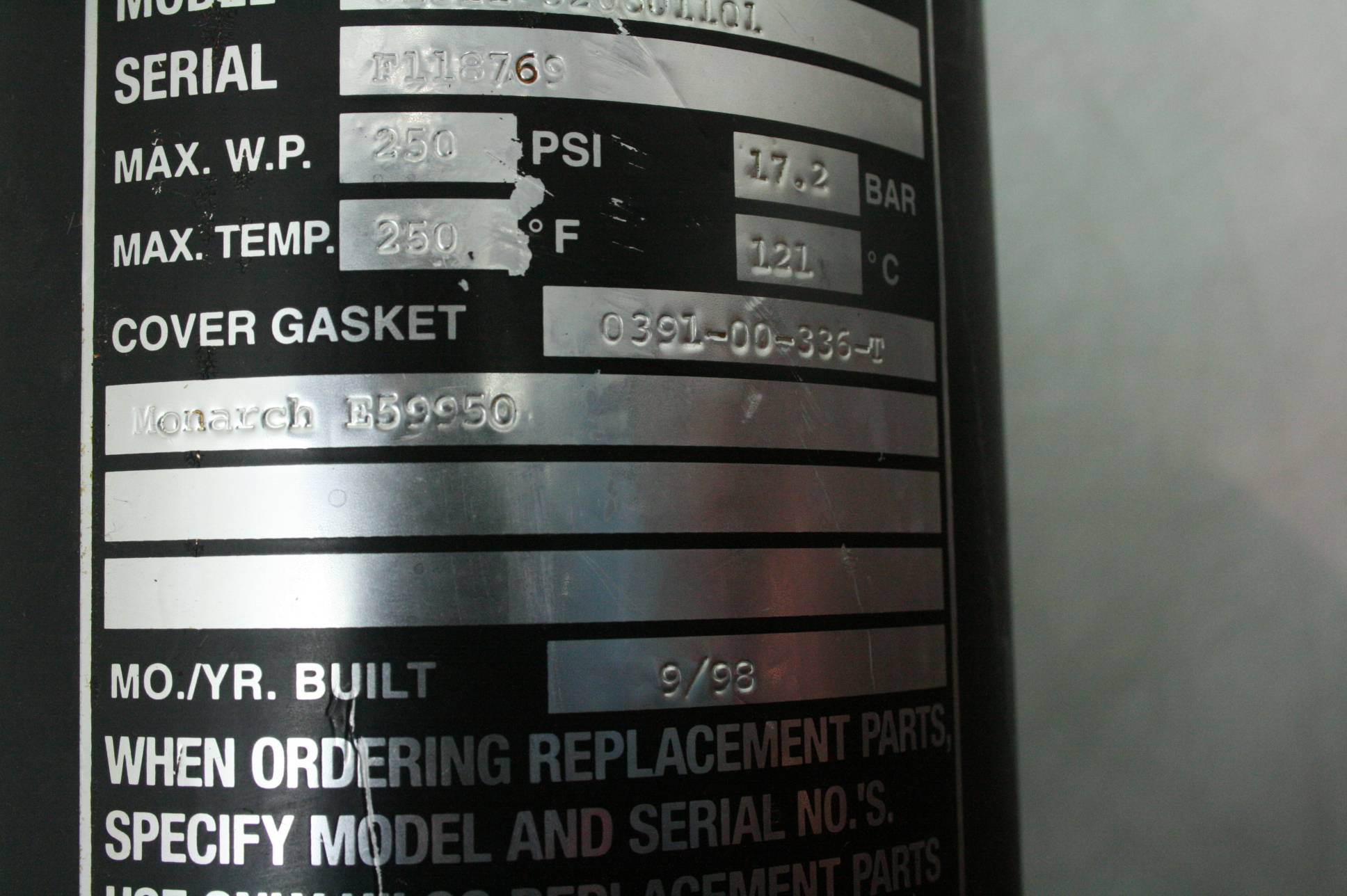 Hilliard Hilco - Hyflow Oil Filter 01511-520601101 250 PSI Monarch E59950 Filter - Used - Image 15